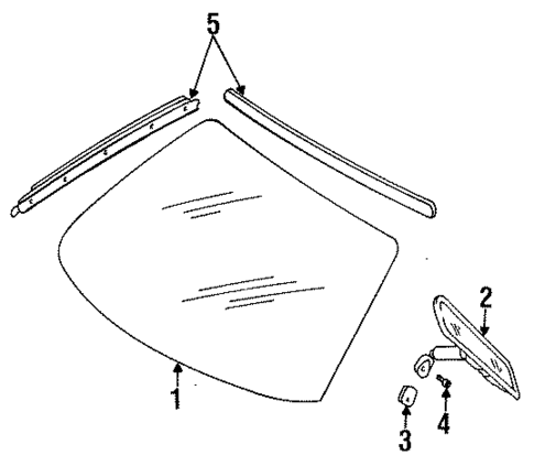Glass - Windshield for 2000 Dodge Stratus #0