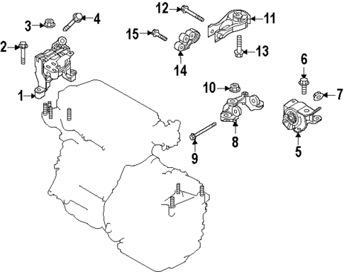 Engine & Trans Mounting for 2019 Mazda CX-5 #1
