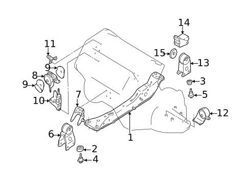 Engine & Trans Mounting for 2002 Nissan Maxima #1