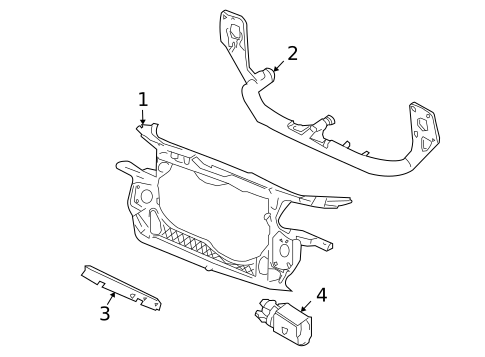 Radiator Support for 2004 Audi S4 #1