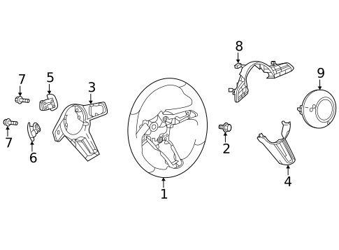 Steering Wheel & Trim for 2023 Mazda MX-30 EV #1