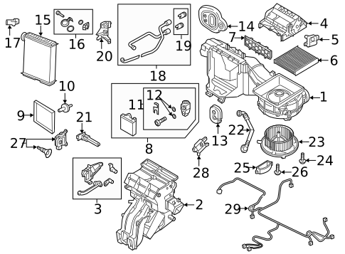 Evaporator & Heater Components for 2019 Volkswagen Tiguan #1