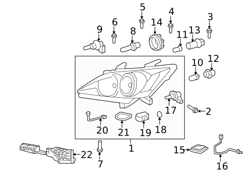 Bulbs - Chassis for 2009 Lexus ES350 #3