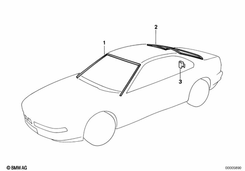 Glazing for 1992 BMW 850Ci #1