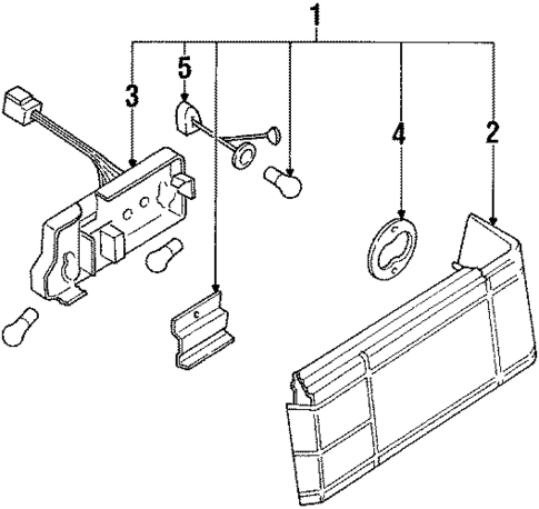 Combination Lamps for 1990 Subaru Loyale #0