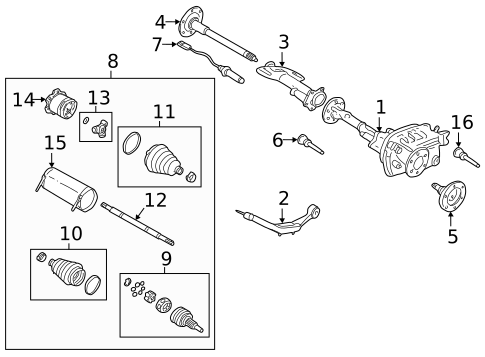 Carrier & Front Axles for 2004 Chevrolet Suburban 2500 #0