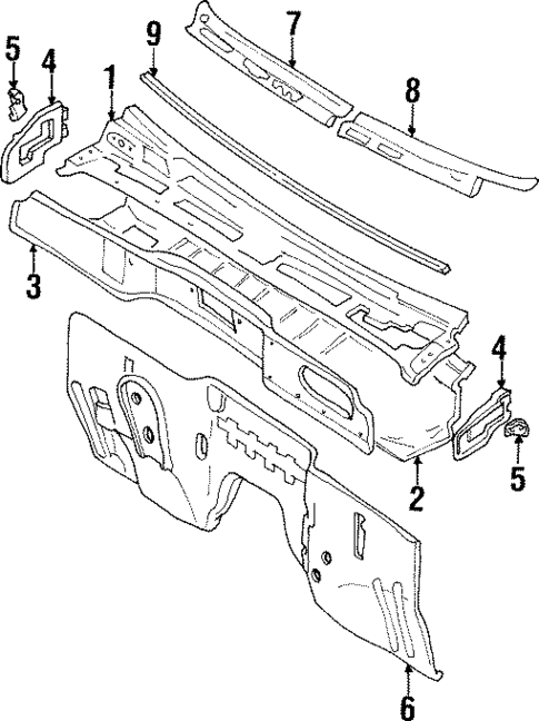Cowl Panels for 1997 Suzuki Sidekick #0