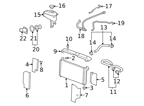 Radiators, Coolers & Related Components for 2008 Chevrolet Suburban 1500 #0