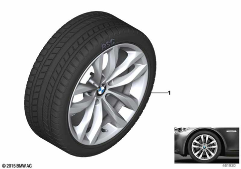 Complete Wheel Winter for 2014 BMW Hybrid 5 #7