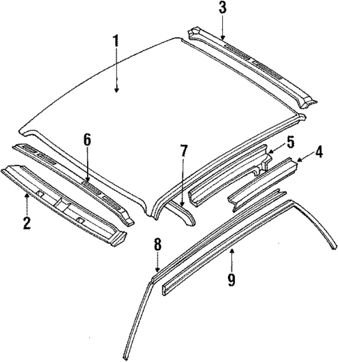 Roof & Components for 1989 Subaru Justy #0