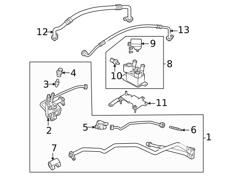 Condenser, Compressor & Lines for 2025 Volvo EC40 #9