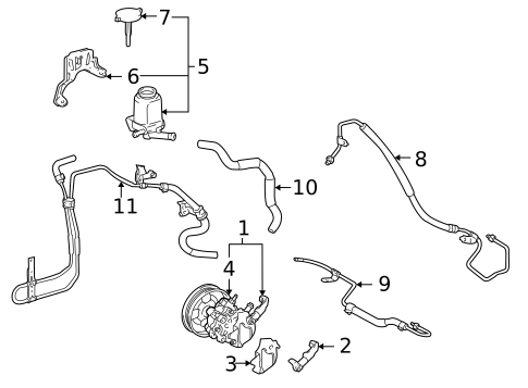 Pump & Hoses for 2003 Toyota Matrix #0