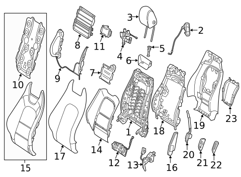 Driver Seat Components for 2020 Mercedes-Benz E450 #1
