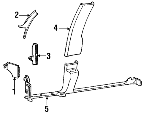 Interior Trim - Pillars for 1995 Chevrolet Impala #0