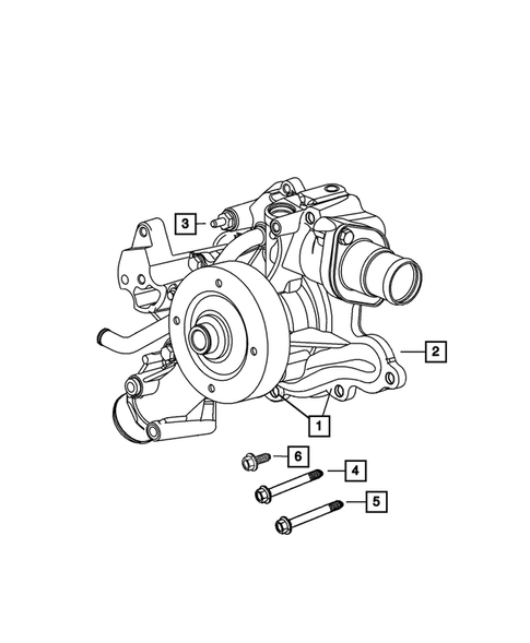 Water Pump and Related Parts for 2008 Dodge Ram 1500 #2