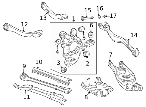 Rear Suspension for 2025 Mercedes-Benz GLC350e #1