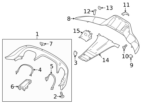 Bumper & Components - Rear for 2020 Jaguar F-Type #1