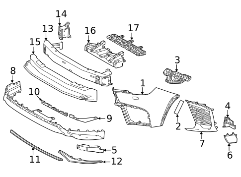 Bumper & Components - Front for 2025 Lexus LX700h #1