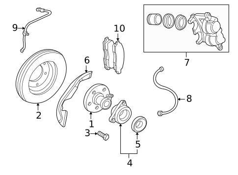 Front Brakes for 2003 Lincoln Aviator #0