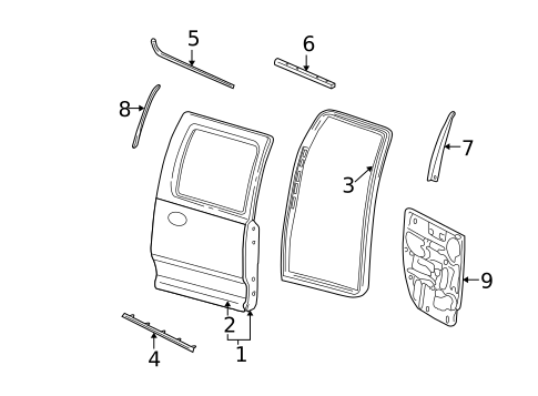 Door & Components for 2004 Dodge Ram 3500 #0