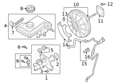Master Cylinder - Components On Dash Panel for 2015 Volkswagen Golf #5