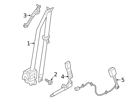 Seat Belt for 2018 Kia Optima #1
