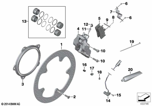 Front Wheel Brake for 2008 BMW-Motorrad K 1200 R #0