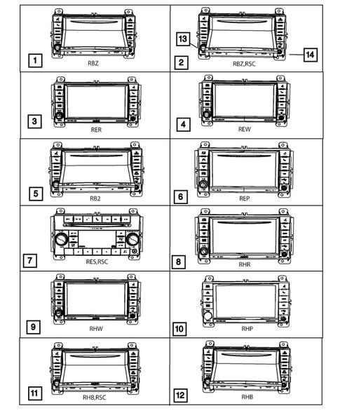Radio, Antenna, Speakers, DVD, and Video systems for 2011 Jeep Grand Cherokee #0