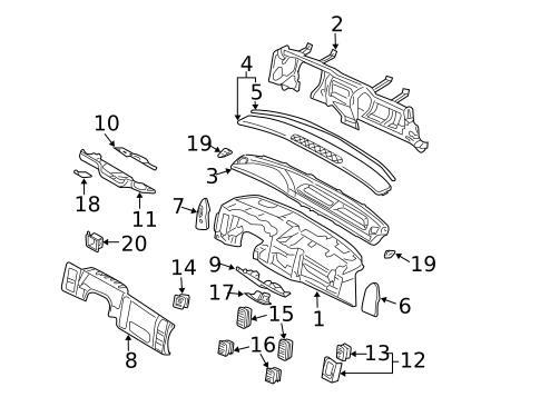 Instrument Panel for 2003 Dodge Dakota #0