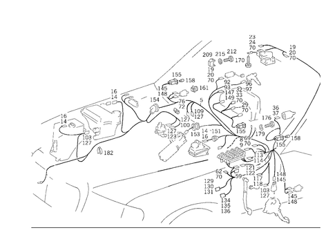 Inboard Cable Harness for 1993 Mercedes-Benz 300 TE #2