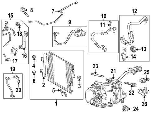Condenser, Compressor & Lines for 2025 Toyota Tacoma #0