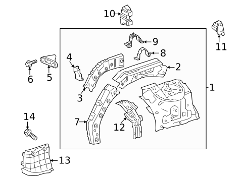 Structural Components & Rails for 2024 Toyota Venza #0