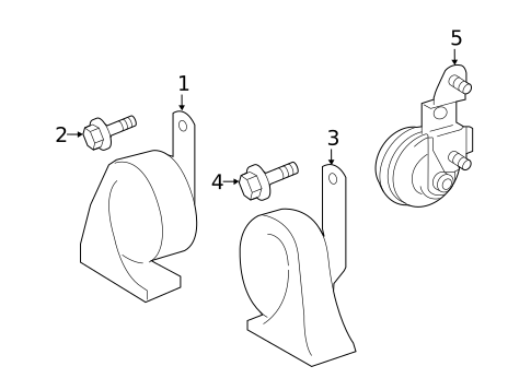 Horn for 2017 Toyota Camry #0