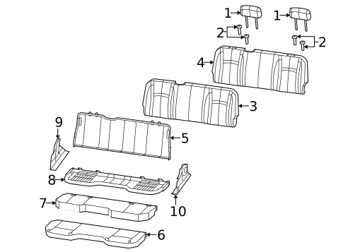 Rear Seat Components for 2013 Ram 1500 #3