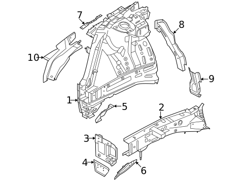 Structural Components & Rails for 2023 Kia EV6 #0