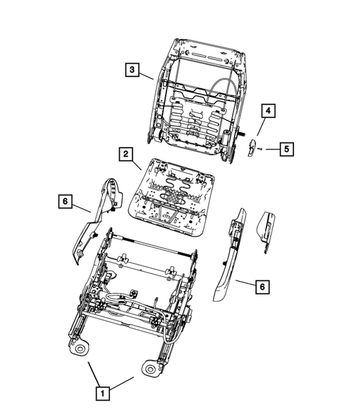 Front Seats - Adjusters, Recliners, Shields and Risers for 2008 Chrysler Sebring #6
