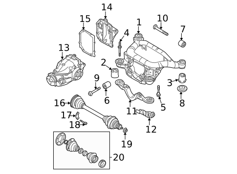 Rear Axle for 2000 BMW 323Ci #1
