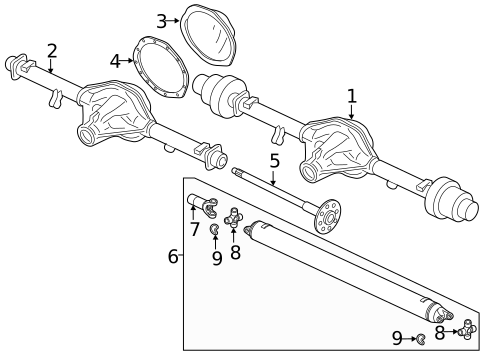 Axle Housing for 2003 GMC Savana 3500 #0