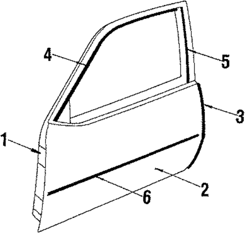 Door & Components for 1985 Buick Skyhawk #1