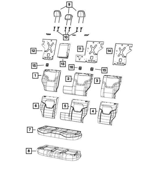 Rear Seats - Second Row for 2017 Jeep Renegade #0