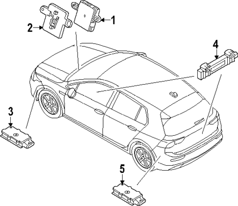 Keyless Entry Components for 2025 Volkswagen Golf R #0