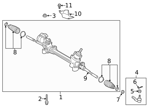 Steering Gear & Linkage for 2025 Toyota Highlander #0