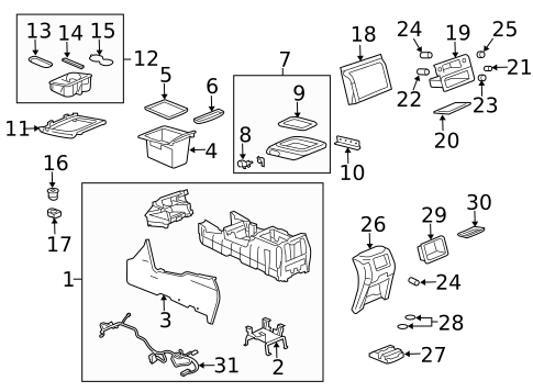 Center Console for 2007 GMC Sierra 1500 Classic #2