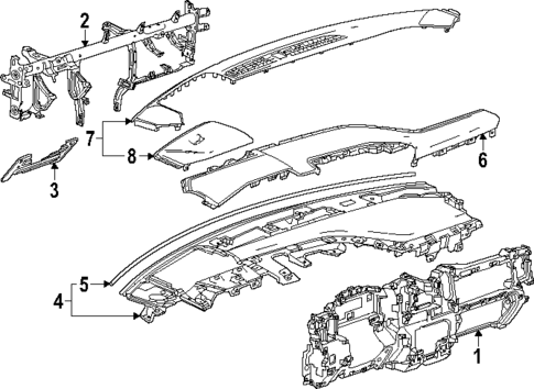 Instrument Panel for 2024 GMC Sierra 2500 HD #1