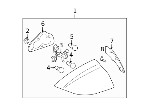 Tail Lamps for 2008 Saab 9-3 #3