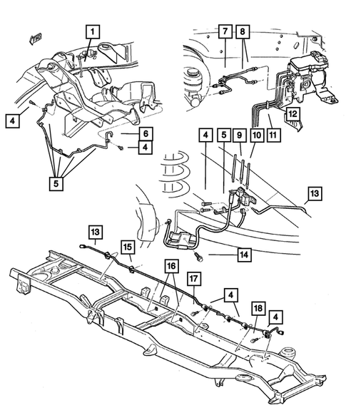 Brake Lines and Hoses for 2001 Dodge Ram 2500 #1