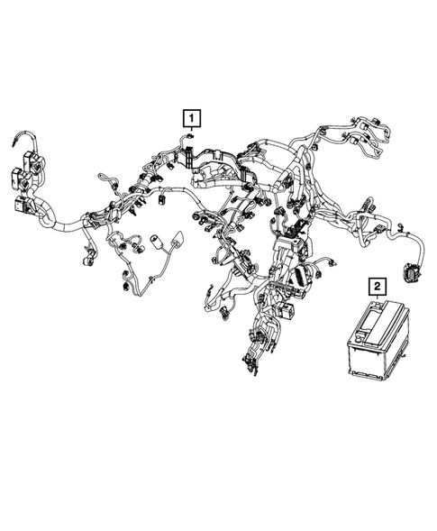 Battery, Battery Tray and Cables for 2024 Ram 2500 #2