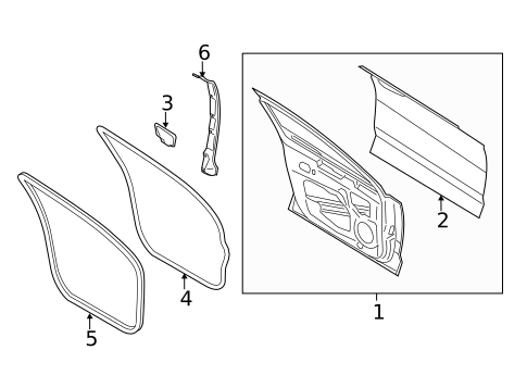 Door & Components for 2013 Lincoln MKZ #1