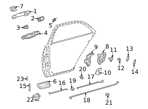 Lock & Hardware for 1999 Mercedes-Benz C230 #1