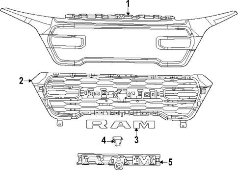 Grille & Components for 2023 Ram ProMaster 3500 #0